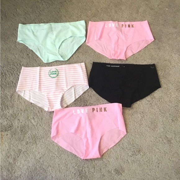 PINK Victoria's Secret Other - Pink Victoria’s Secret Hiphugger Hipster Panties Lot Of Five NWT